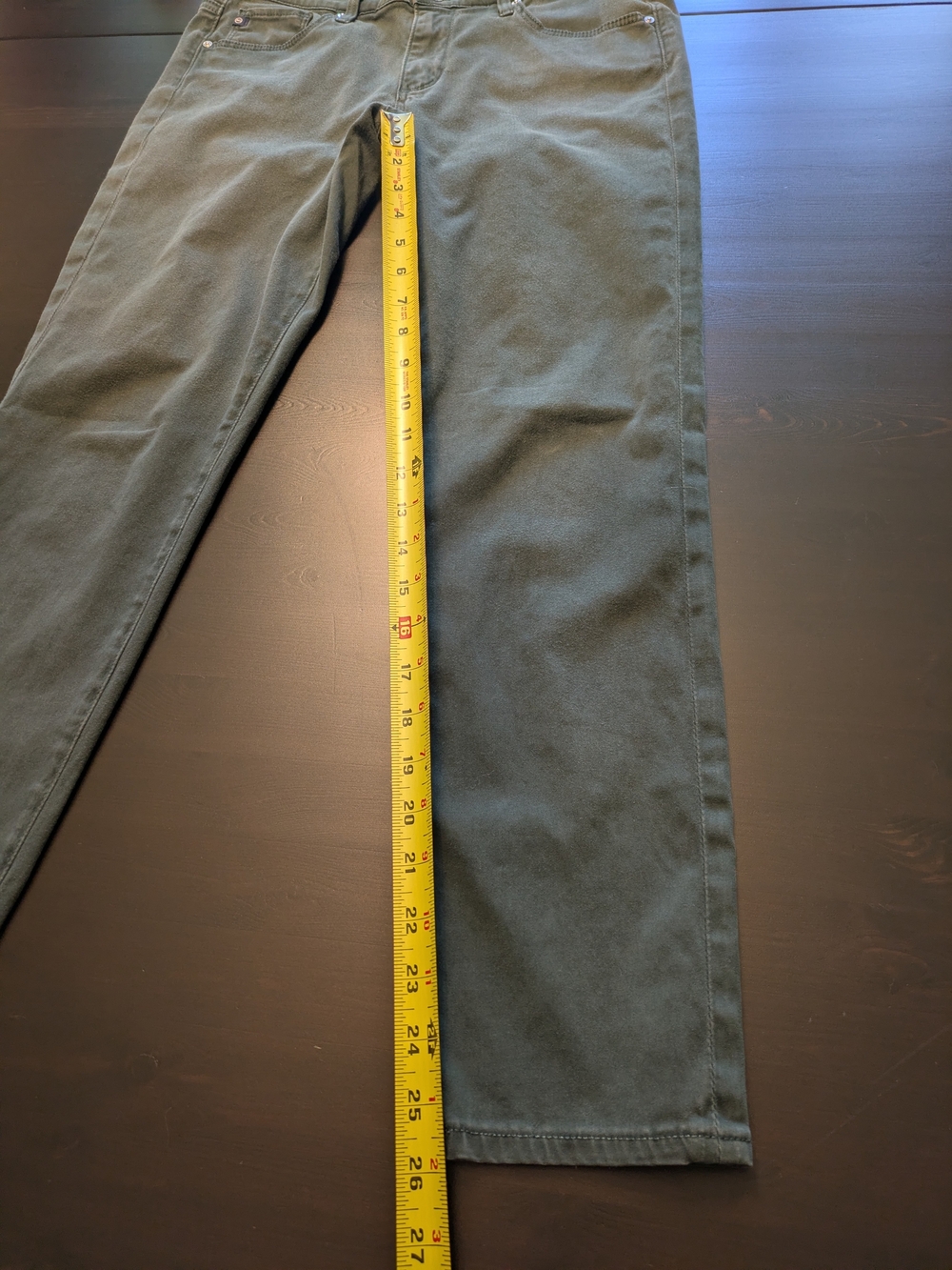AG Anthropologie Green Stevie Slim Straight Ankle Jeans Sz 29 - Picture 7 of 8